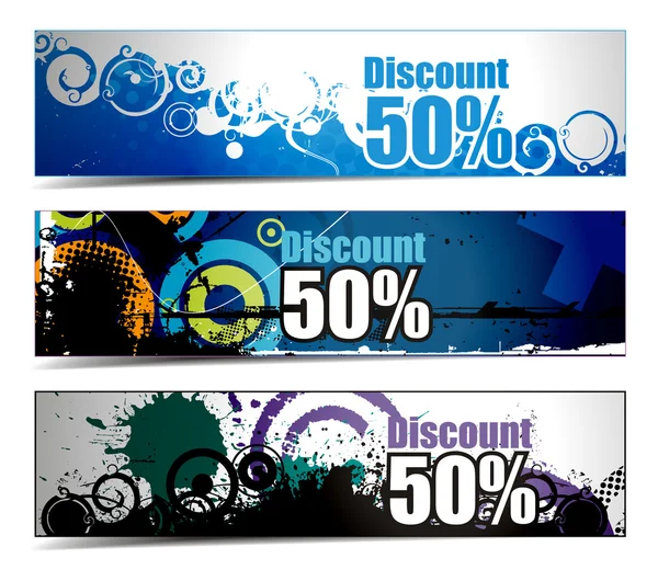 Abstract discount banners — Stock Vector