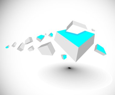 3d cubes clipart