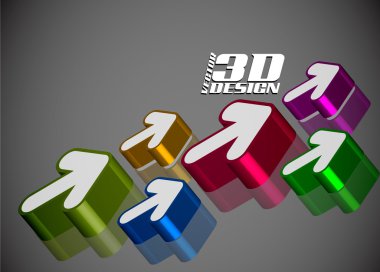 3d glossy arrow clipart