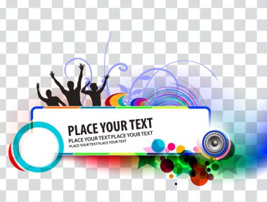 Party banner background clipart
