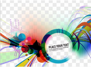 Abstract colorful banner design clipart