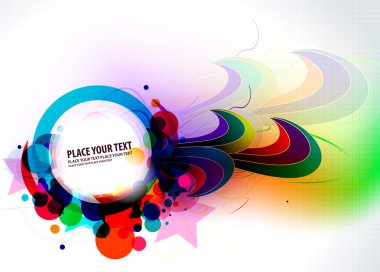 Abstract colorful banner design clipart