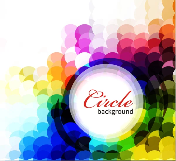 Abstracte kleurrijke cirkel achtergrond — Stockvector