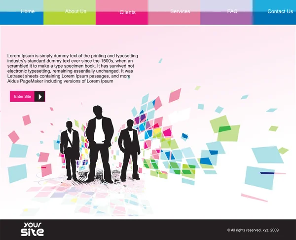 Conception de site Web d'entreprise — Image vectorielle