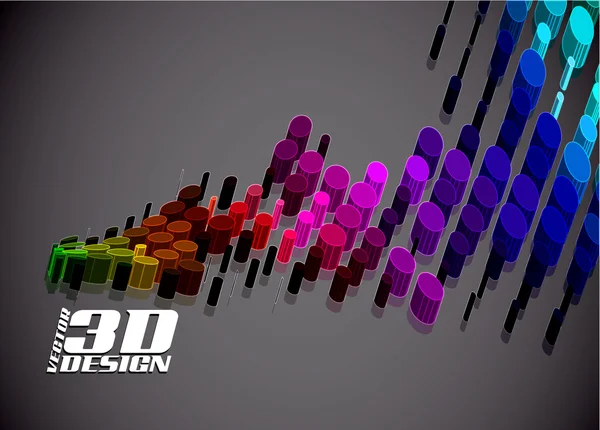 3D doted — Stockvector