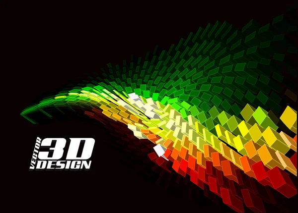 3D-mozaïek — Stockvector