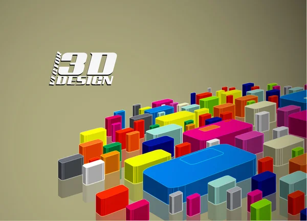 3D abstract kleurrijke achtergrond — Stockvector
