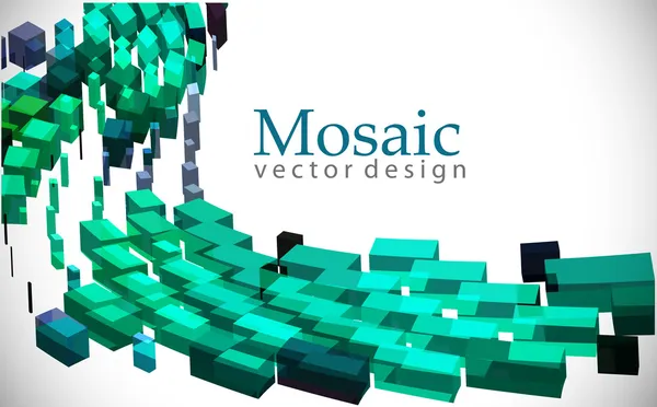 3d mosaico fundo — Vetor de Stock