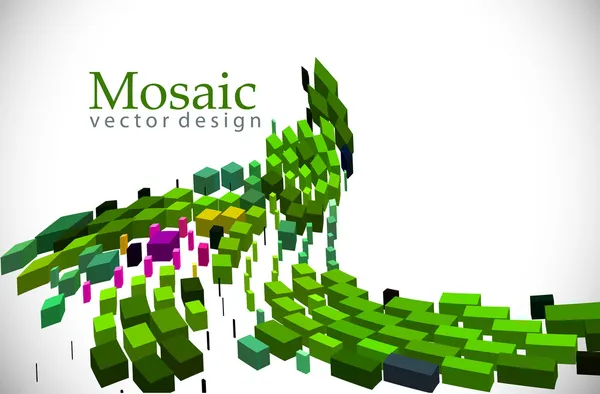 3D pozadí mozaiky — Stockový vektor