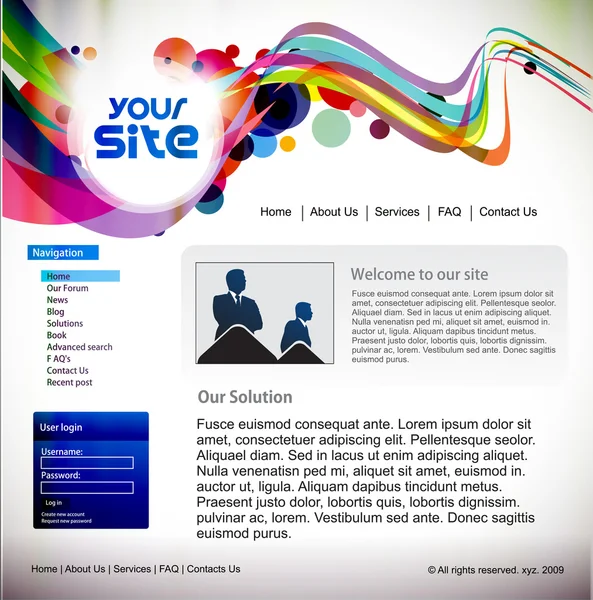 Weboldal tervezés — Stock Vector