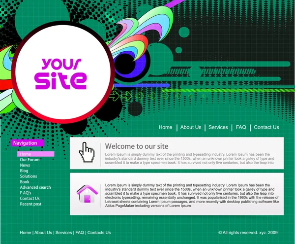 Web sitesi tasarımı — Stok Vektör