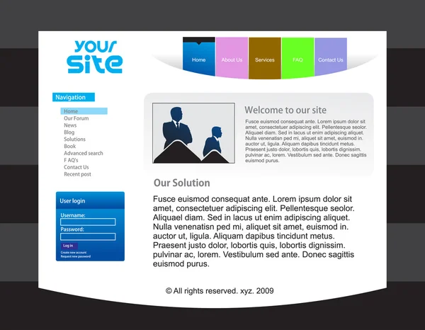 Web サイトのデザイン — ストックベクタ