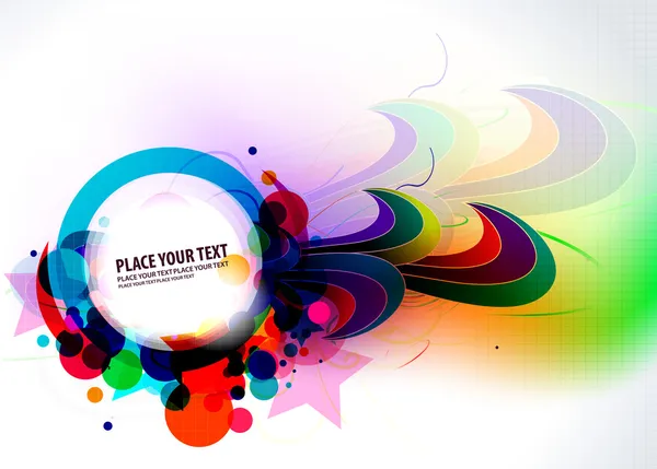 Diseño de banner colorido abstracto — Vector de stock