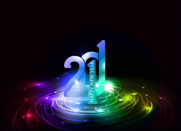 새 해 2011 다채로운 디자인을 추상화 — 스톡 벡터
