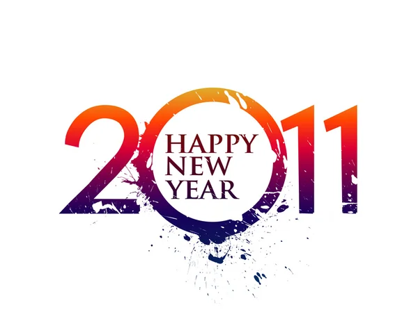 白色背景的2011年新年 矢量说明 — 图库矢量图片