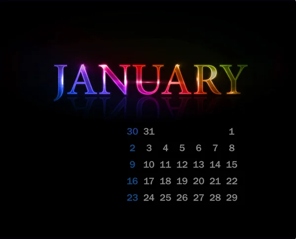 Abstract Vector Kleurrijke 2011 Kalender Ontwerpelement — Stockvector