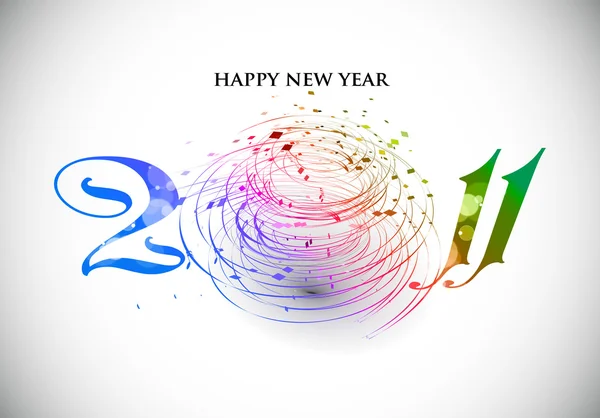 New year 2011 in white background. — Stock Vector