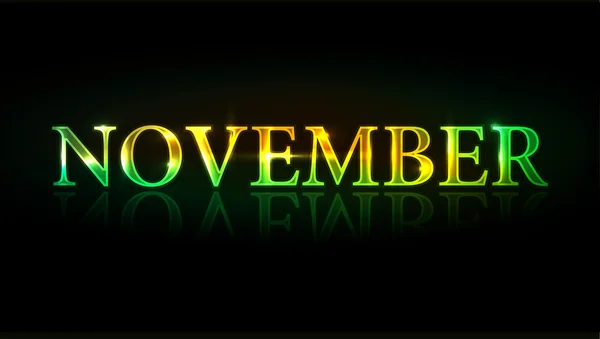 Vectorillustratie Kleurrijke November Ontwerpelement — Stockvector