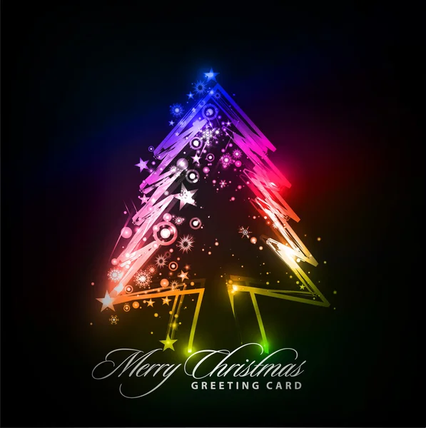 Farbenfroher Hintergrund Für Neujahr Und Weihnachten Vektorillustration — Stockvektor