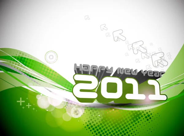 Yeni Yıl 2011 Renkli Tasarlamak Vektör Çizim — Stok Vektör