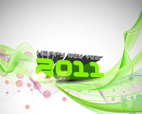 Résumé Nouvel 2011 Design Coloré Illustration Vectorielle — Image vectorielle