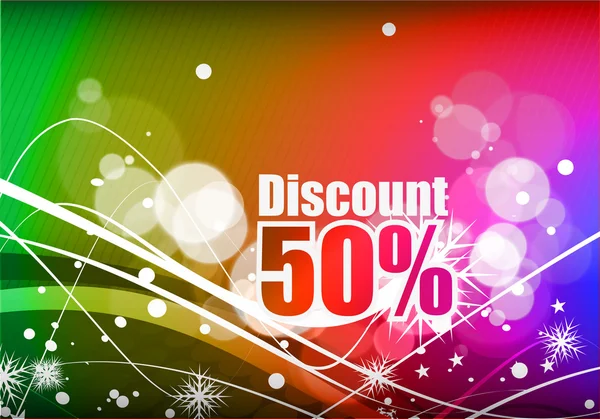 Beautiful Discount Banner Design Vector Illustration — Stock Vector