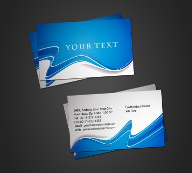 Vector business card set, elements for design. clipart