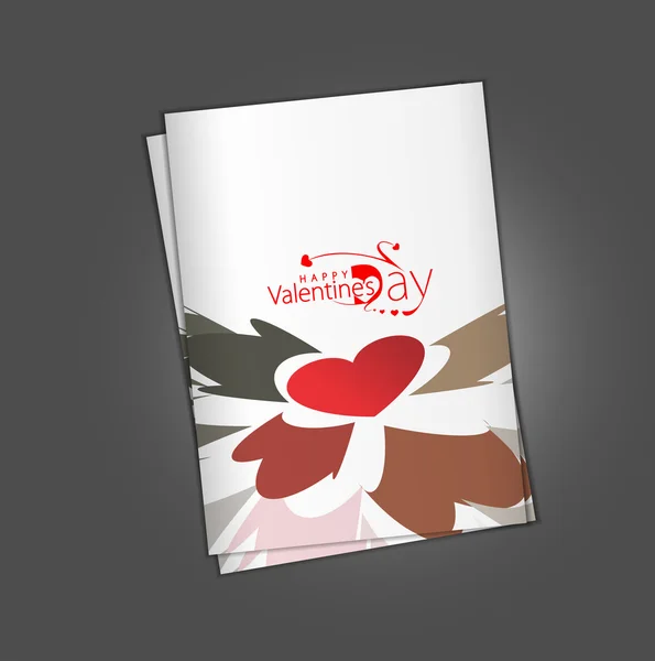 Tarjeta Felicitación Del Día San Valentín Con Diseño Presentación — Vector de stock