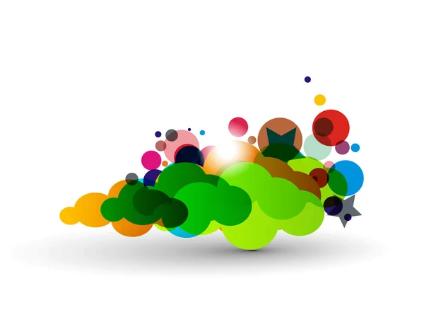 Abstract Vector Kleurrijke Wolk Ontwerp Illustratie — Stockvector