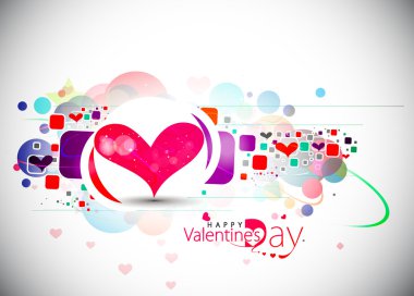 Abstract valentines day colorful background design element. clipart