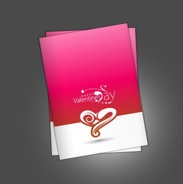 Valentine's day greeting card with presentation design. clipart