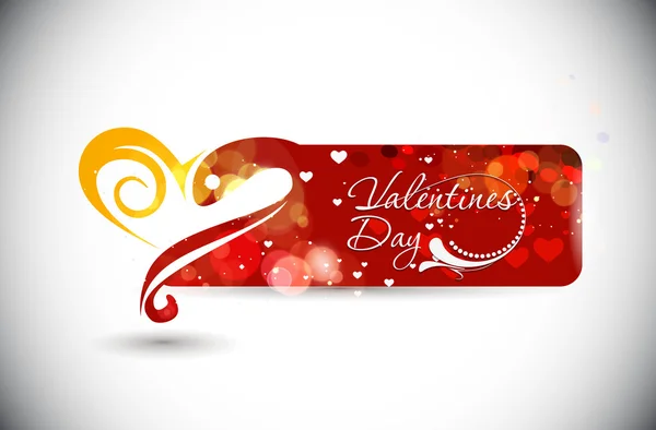 Abstract Valentines Day Banner Design Vector Illustration — Stock Vector