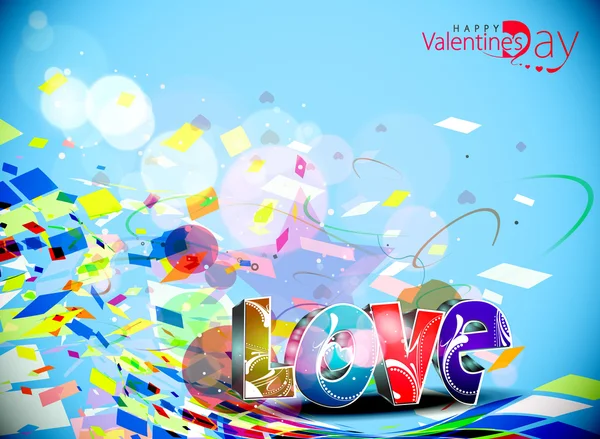 Abstract Valentines Day Colorful Love Design Element Background — Stock Vector