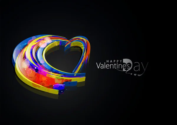 Día San Valentín Abstracto Colorido Corazón Elemento Diseño Fondo — Vector de stock