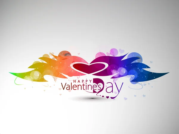 Día San Valentín Abstracto Colorido Diseño Grunge Elemento Fondo — Vector de stock