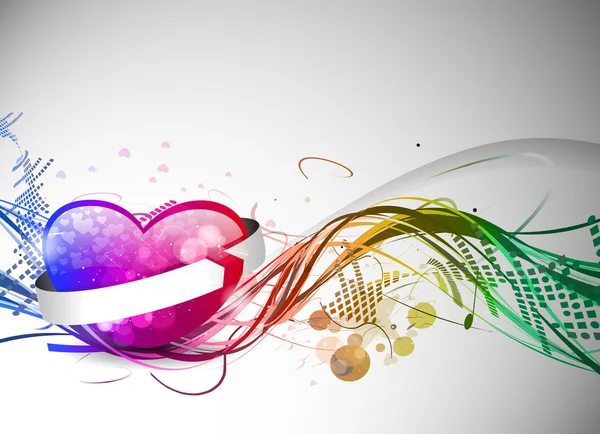 Sevgililer Günü Renkli Kalp Tasarım Öğesinin Arka Plan — Stok Vektör