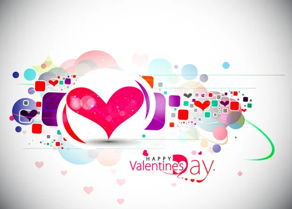 Abstract Valentines Day Colorful Background Design Element — Stock Vector