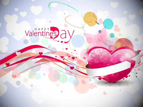 Día San Valentín Abstracto Colorido Elemento Diseño Fondo — Vector de stock