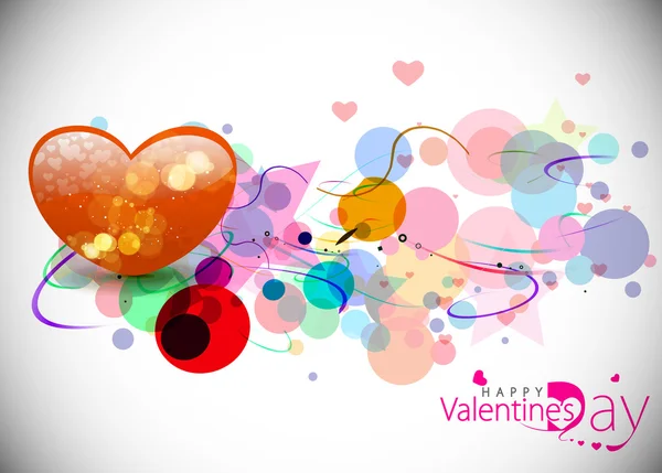 Abstract Valentines Day Colorful Design Element Background — Stock Vector