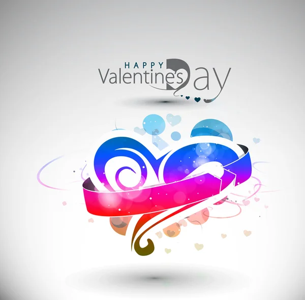 Abstract Valentines Day Colorful Heart Design Element Background — Stock Vector