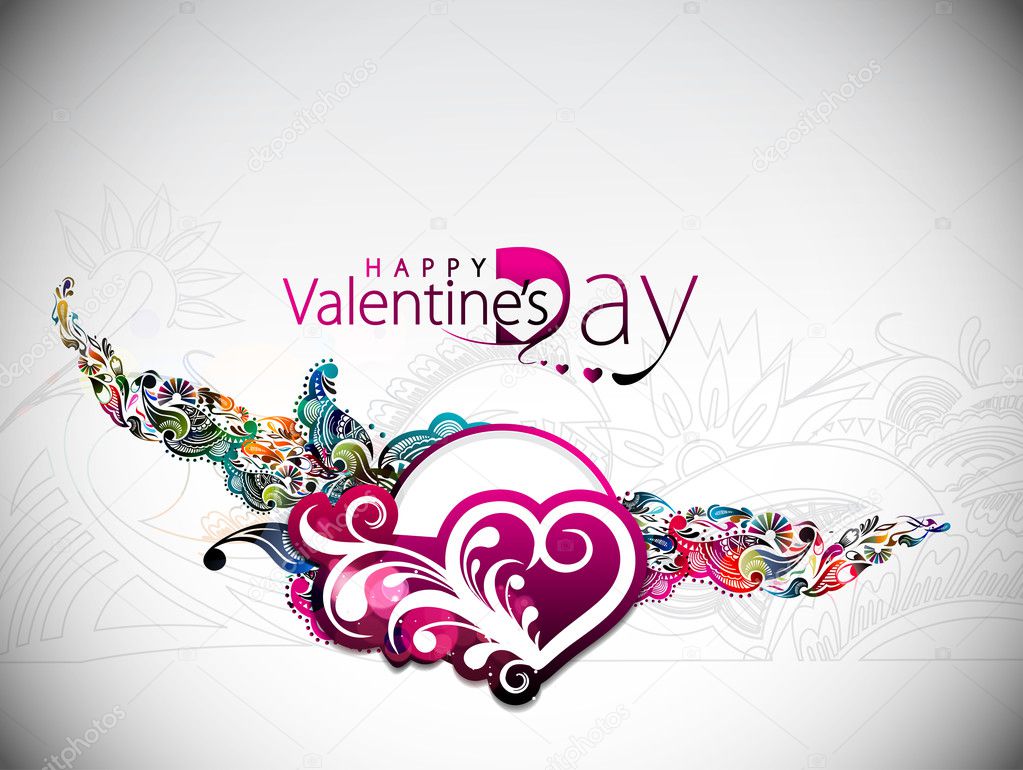 Abstract valentines day background design element