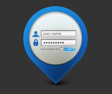 Vector login template clipart