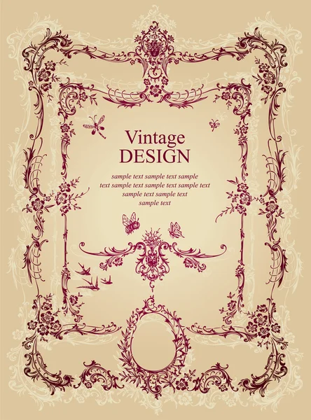 Vintage frame design (vector) — Stockvector