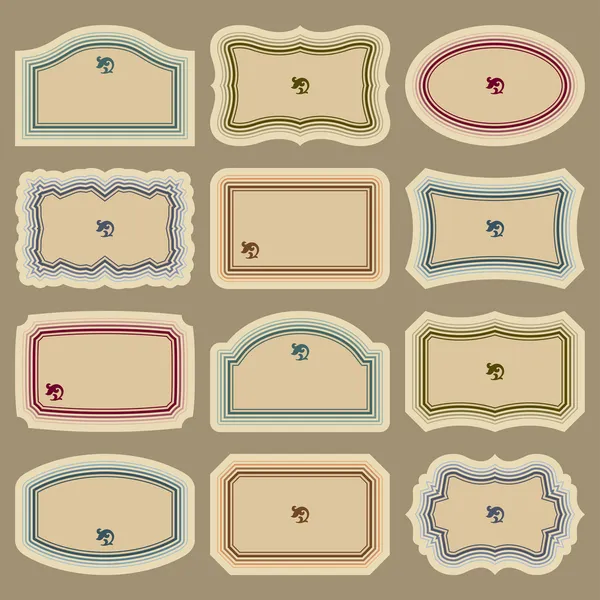 stock vector Blank vintage labels set (vector)