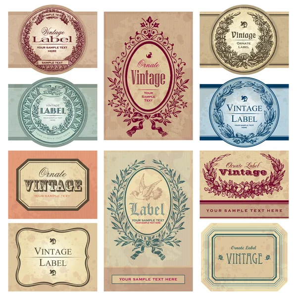 Set de etiquetas vintage (vector ) — Vector de stock