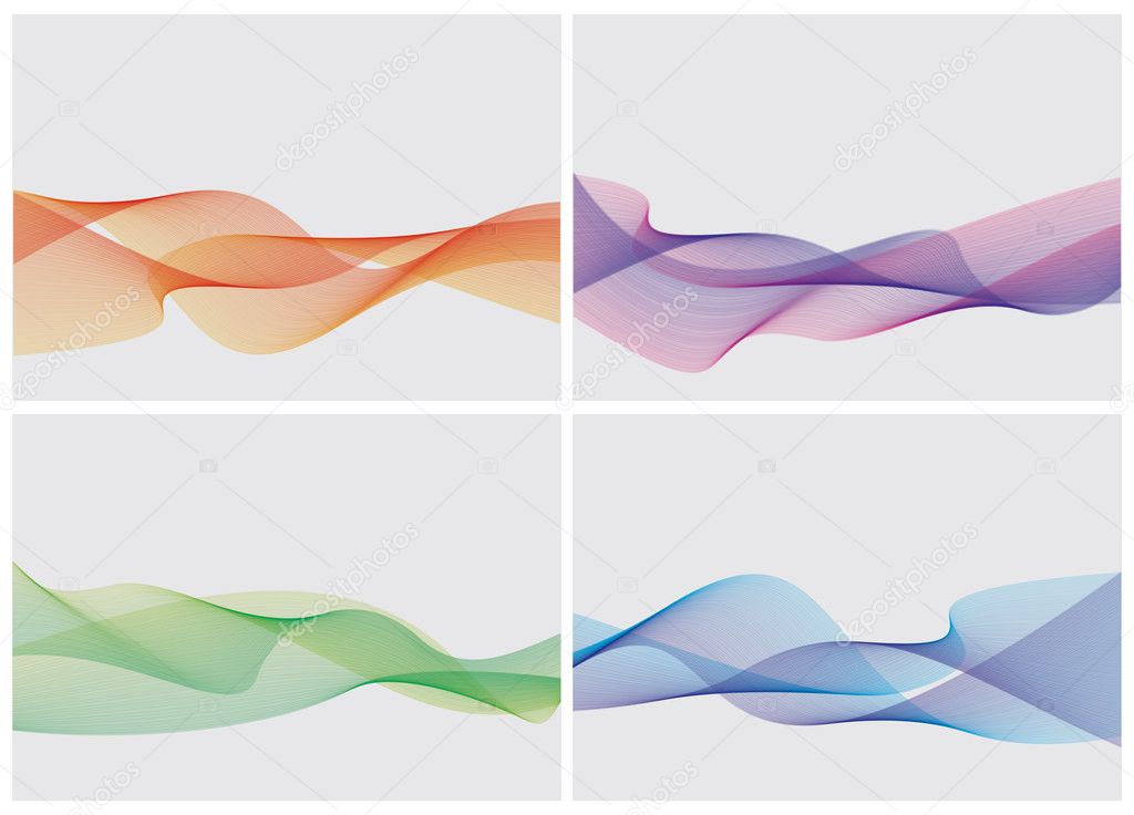 Abstract backgrounds set (vector)