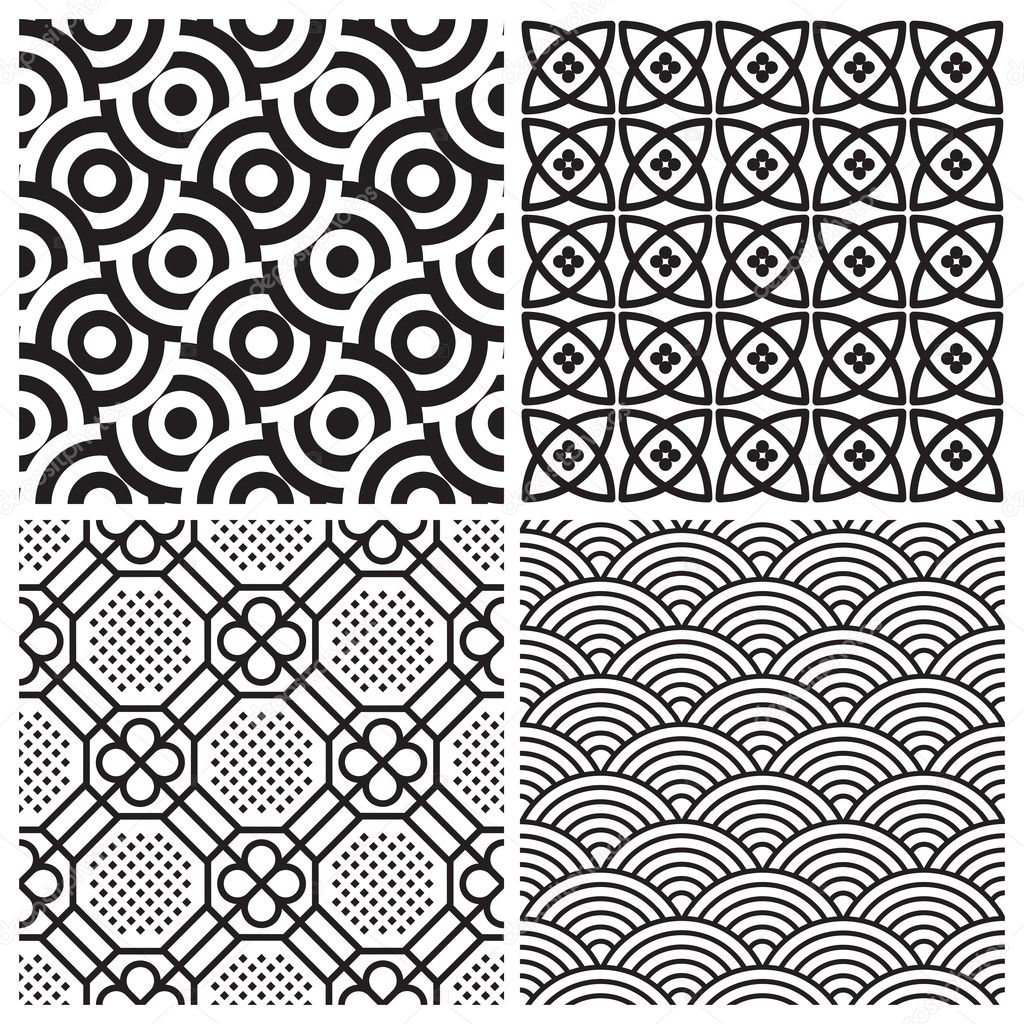 Seamless patterns set (vector)
