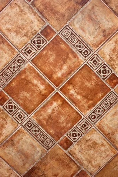 Closeup of terracotta ceramic tiles — Stock Photo, Image