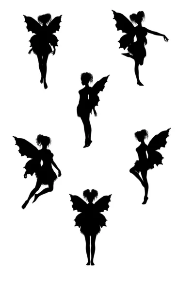 Fairy silhouettes — Stock Photo, Image