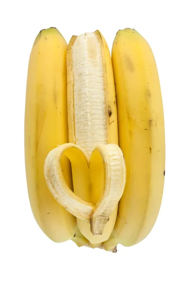 Banana peel shows a heart shape — Stock Photo, Image